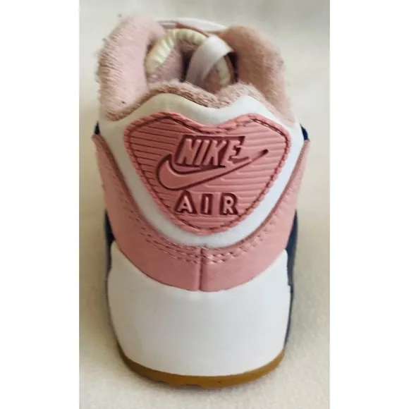 Nike Air Max 90 SE Low White Pink Glaze Gum Sneakers Shoes Youth Girls Size 11 C