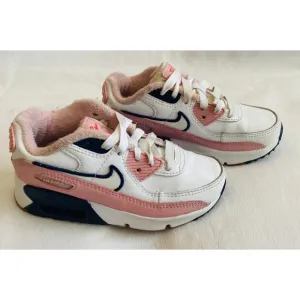Nike Air Max 90 SE Low White Pink Glaze Gum Sneakers Shoes Youth Girls Size 11 C