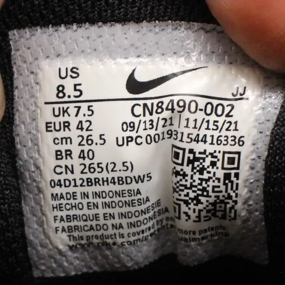 Nike Air Max 90 Sneakers Mens 8.5 Black White Sneakers Shoes Trainers CN8490-002
