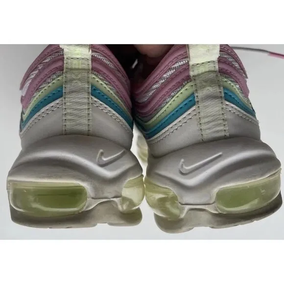 Nike Air Max 97 Easter 2020 Women's Running Shoes SZ 7.5 White/Pink, CW7017-100