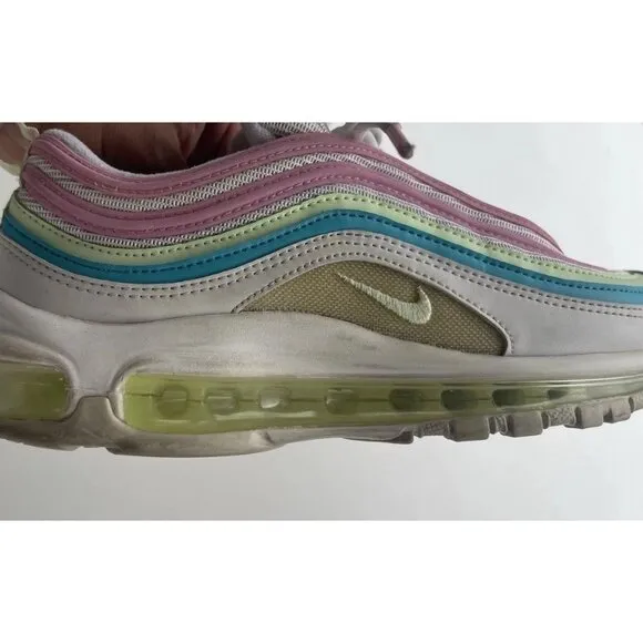 Nike Air Max 97 Easter 2020 Women's Running Shoes SZ 7.5 White/Pink, CW7017-100