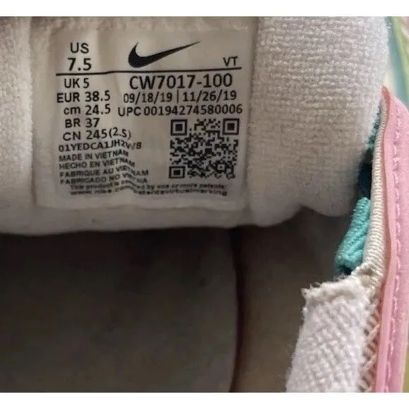 Nike Air Max 97 Easter 2020 Women's Running Shoes SZ 7.5 White/Pink, CW7017-100