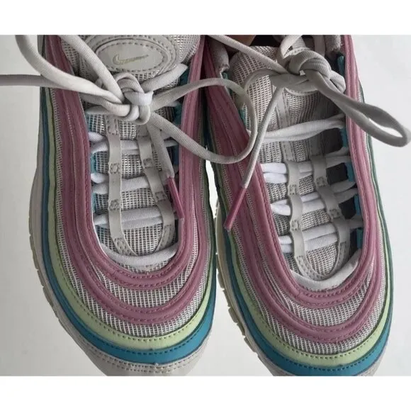 Nike Air Max 97 Easter 2020 Women's Running Shoes SZ 7.5 White/Pink, CW7017-100