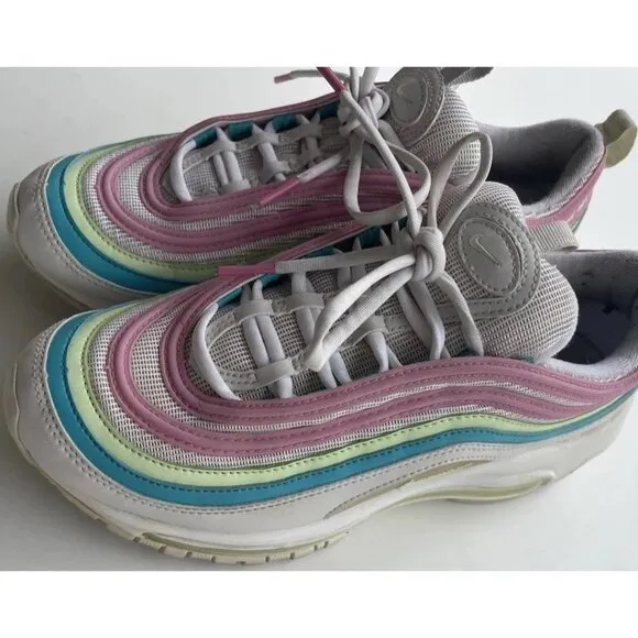 Nike Air Max 97 Easter 2020 Women's Running Shoes SZ 7.5 White/Pink, CW7017-100