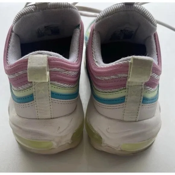 Nike Air Max 97 Easter 2020 Women's Running Shoes SZ 7.5 White/Pink, CW7017-100