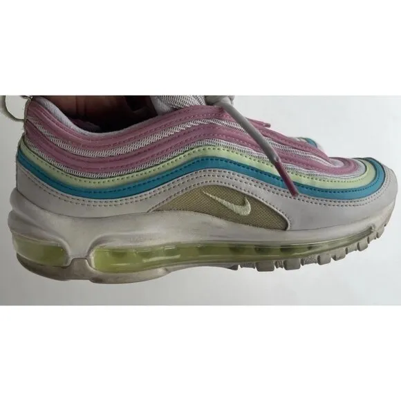 Nike Air Max 97 Easter 2020 Women's Running Shoes SZ 7.5 White/Pink, CW7017-100