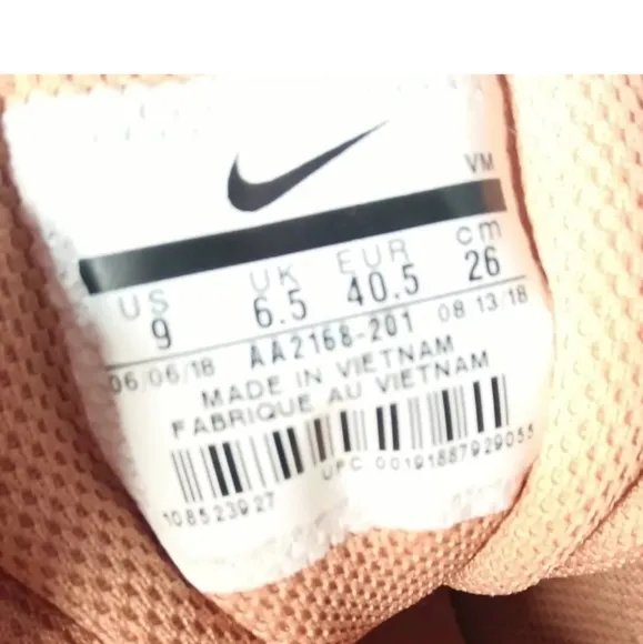 Nike Air Max Axis Terra Blush' Sneakers AA2168 201 Women's Size 9 Shoes