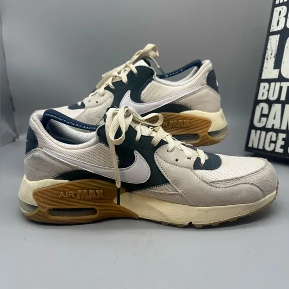 Nike Air Max Excee Shoes Men's Size 10.5  Sail Brown Deep Jungle Sneakers