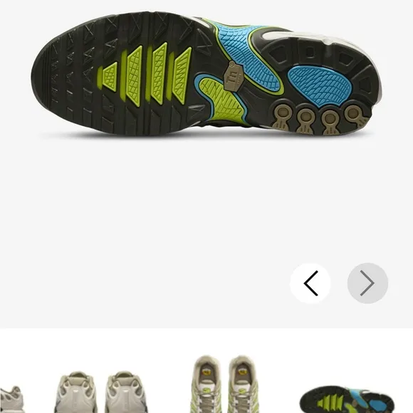 Nike Air Max Plus Sneakers in Green and Blue Brand New.