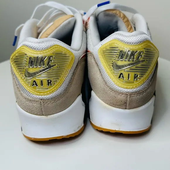 Nike Air Max Sneakers - White, Orange, Yellow