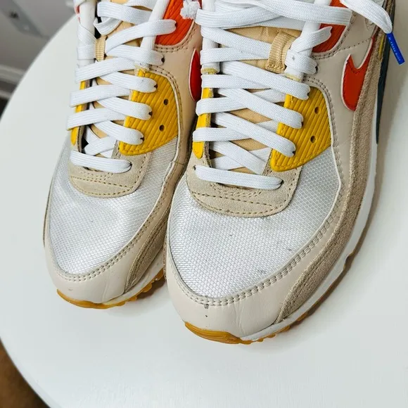 Nike Air Max Sneakers - White, Orange, Yellow