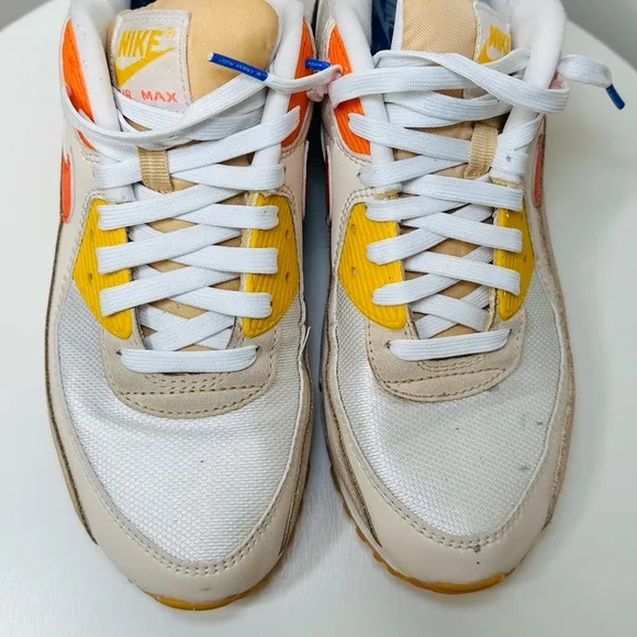 Nike Air Max Sneakers - White, Orange, Yellow