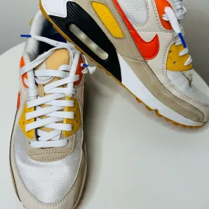 Nike Air Max Sneakers - White, Orange, Yellow