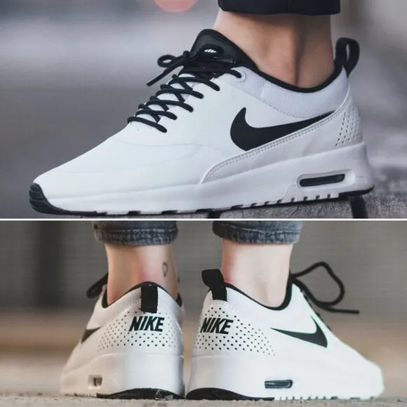 Nike Air Max Thea Shoes White Black Sneakers
