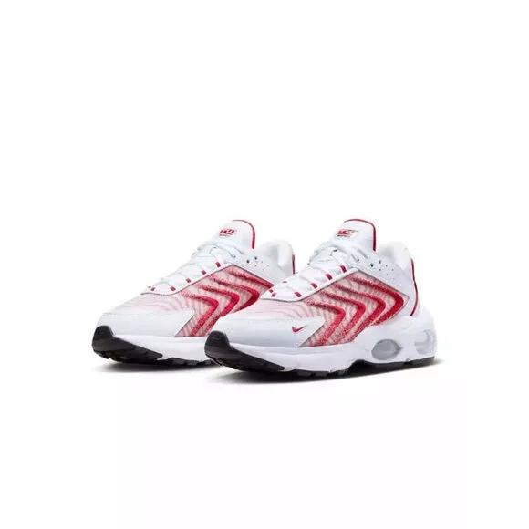 Nike Air Max TW DQ3984-104 Sneakers Men's White Red Lace Up Casual Shoes NR8571