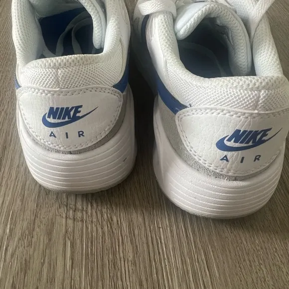 Nike Air Max White and Blue Sneakers