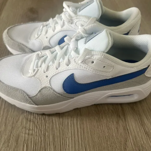 Nike Air Max White and Blue Sneakers