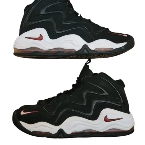 Nike Air Pippen Black Varsity Red 2008 325001-061 Mens Size US 12