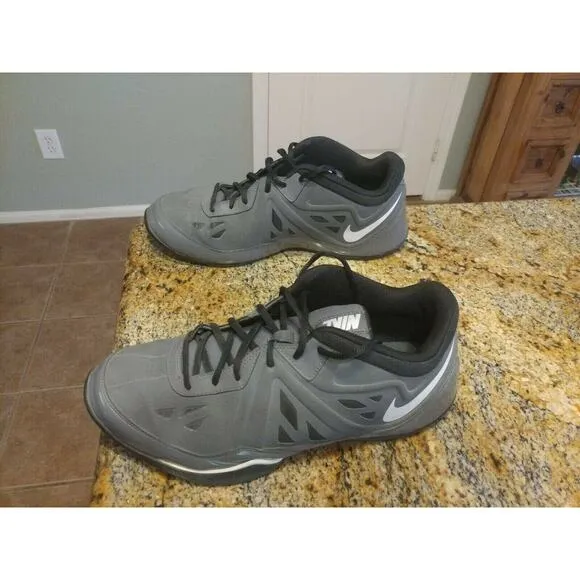 Nike Air Ring Leader Low 2 Basketball Shoes 637805-006 Size 11 Gray Sneakers