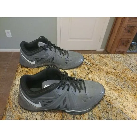 Nike Air Ring Leader Low 2 Basketball Shoes 637805-006 Size 11 Gray Sneakers