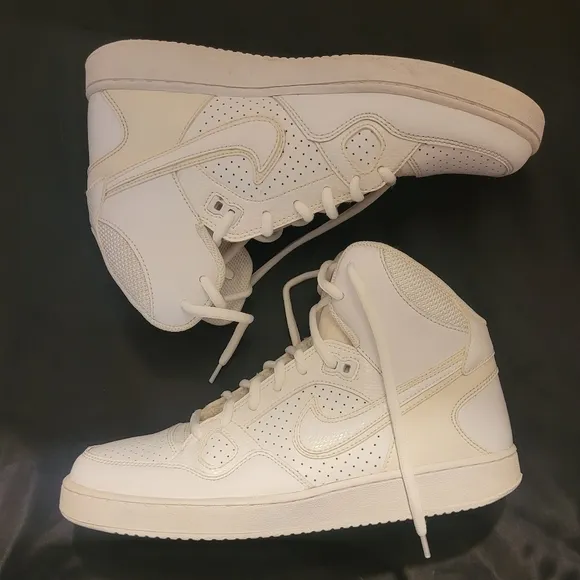 Nike Air Son of Force Hi Top Basketball athletic shoes white leather size 8.5