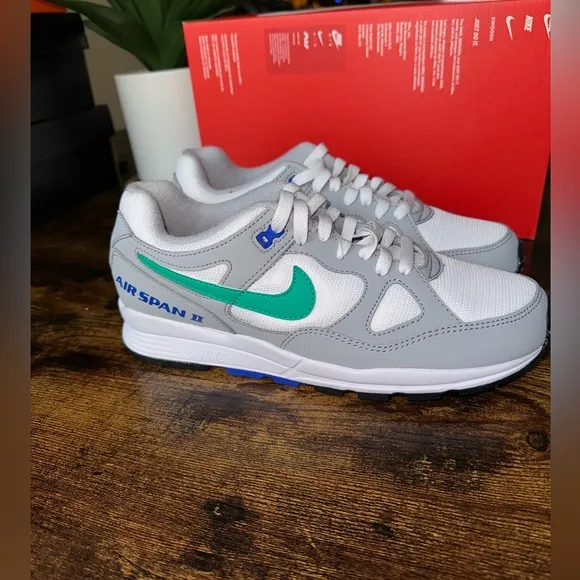 Nike Air Span II Sneakers - Gray and Green