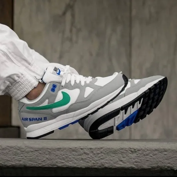 Nike Air Span II Sneakers - Gray and Green