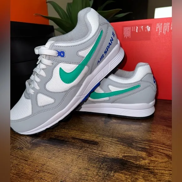 Nike Air Span II Sneakers - Gray and Green