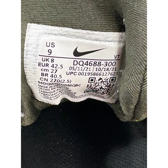 Nike Air Vapormax Plus Green Olive Black DQ4688-300 Men's Size 9