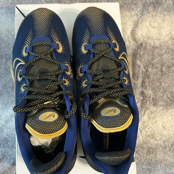 Nike Air Zoom BB NXT Blue Metallic Gold Size 13 DS