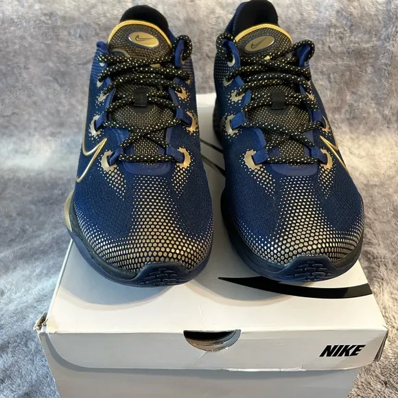 Nike Air Zoom BB NXT Blue Metallic Gold Size 13 DS