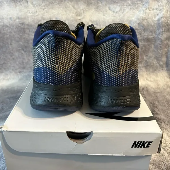 Nike Air Zoom BB NXT Blue Metallic Gold Size 13 DS
