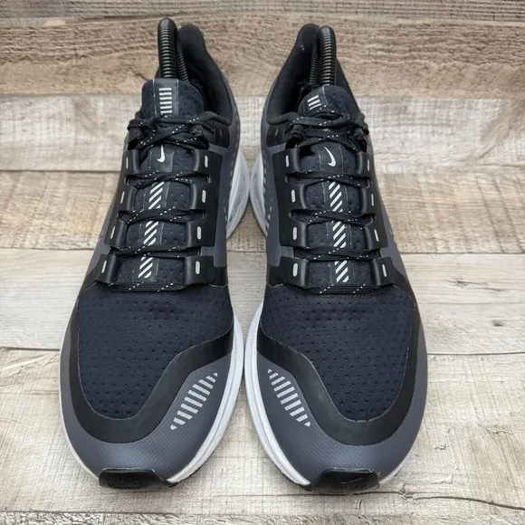 Nike Air Zoom Pegasus 36 Shield Running Shoes Womens 8.5 8 1/2 Cool Grey Black