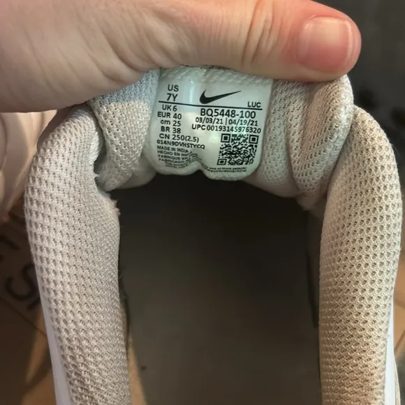 Nike Airforce 1 Sneakers White 7Y