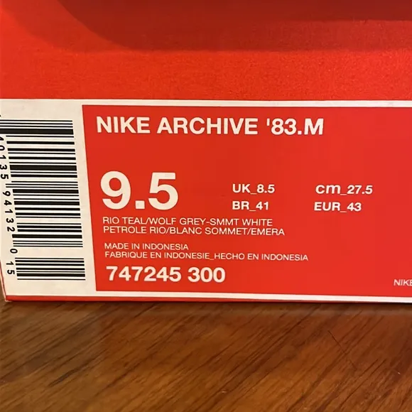 Nike Archive 83.M shoes sneakers new 747245 300 rio teal Men’s size 9.5