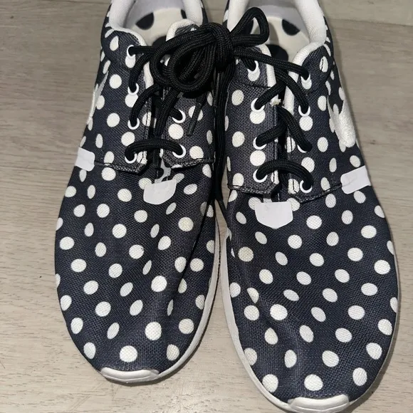 Nike Black and White Roshe Polka Dot Sneakers