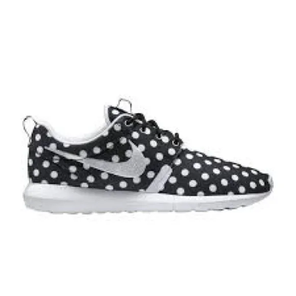 Nike Black and White Roshe Polka Dot Sneakers