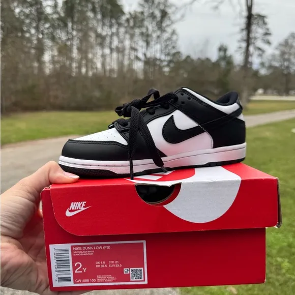 Nike Black and White Sneakers Dunk Low