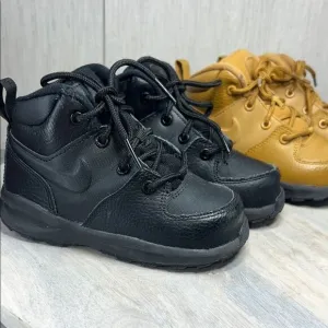 Nike Black and Tan Durable High-Top Boots
