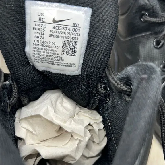 Nike Black and Tan Durable High-Top Boots