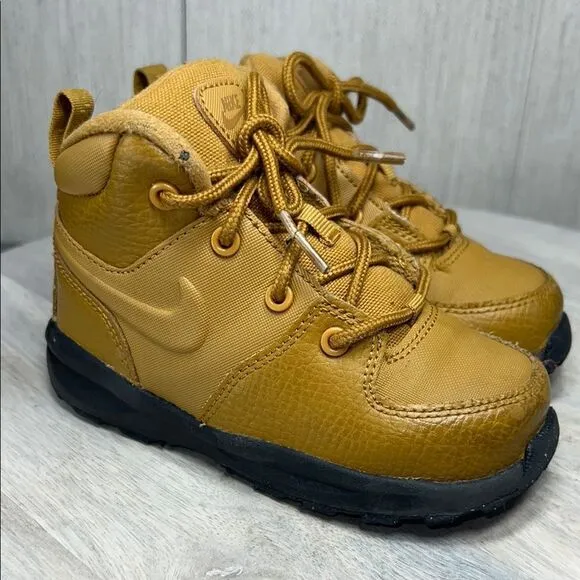 Nike Black and Tan Durable High-Top Boots