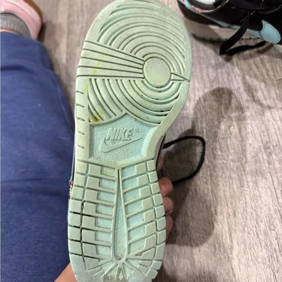 Nike Black and Teal Sneakers