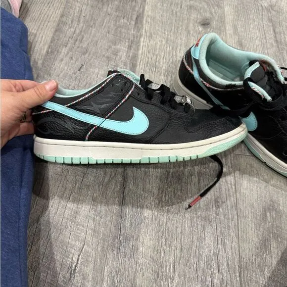 Nike Black and Teal Sneakers