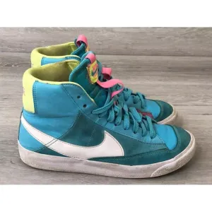 Nike Blazer Mid '77 DQ6084-400 Sneakers Youth US 6 Blue Leather Lace-Up Shoes