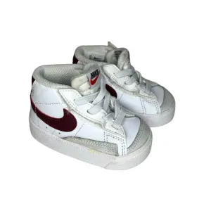 Nike Blazer Mid 77 Team Red Shoes Sneakers DA4088-102 White Infant Baby Boys 3