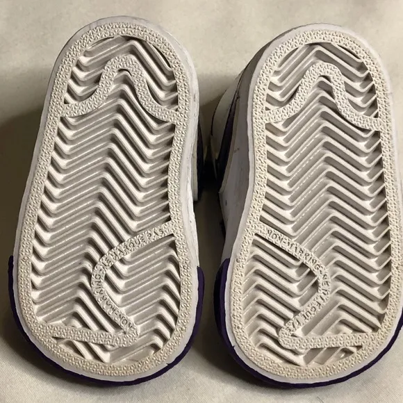 Nike Blazer mid white and purple baby sneakers shoes