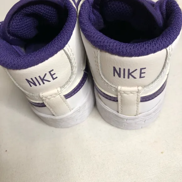 Nike Blazer mid white and purple baby sneakers shoes