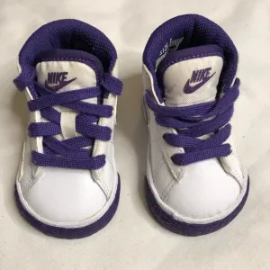 Nike Blazer mid white and purple baby sneakers shoes