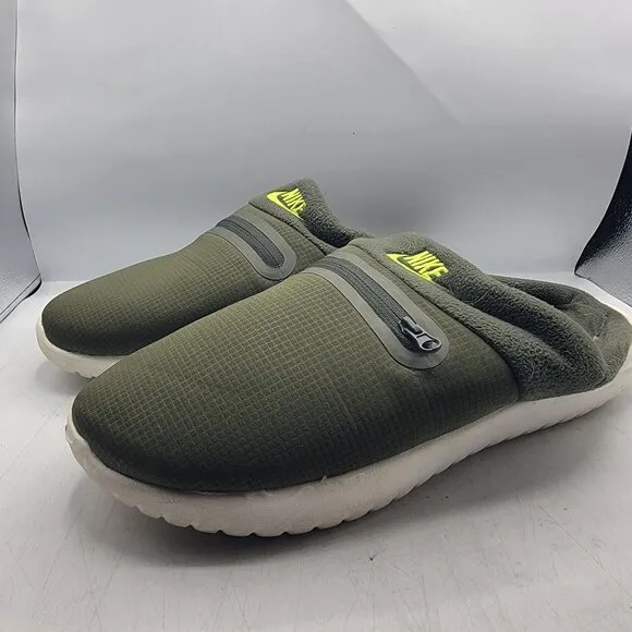 Nike Burrow Mens 13 Slides Sandal Cargo Khaki Volt Green Casual DJ3130-300