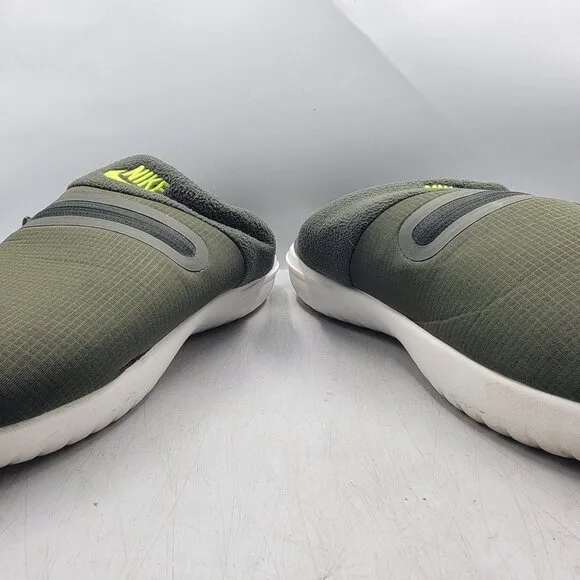 Nike Burrow Mens 13 Slides Sandal Cargo Khaki Volt Green Casual DJ3130-300